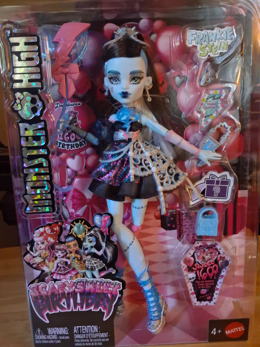 Monster High Frankie Stein Doll - Pink & Blue Party Outfit